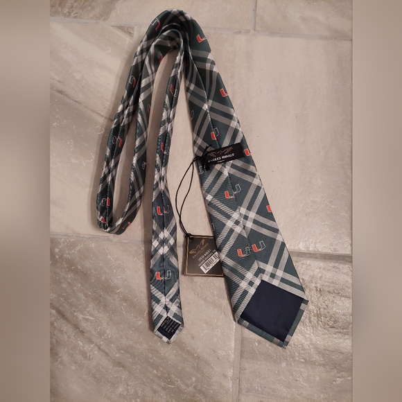 Eagles Wings Men's University of Miami Rhodes Woven Necktie - Picture 2 of 2